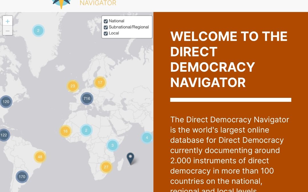 Metoder for direkte demokrati i verdens største metodedataoversikt Direct Democracy Navigator