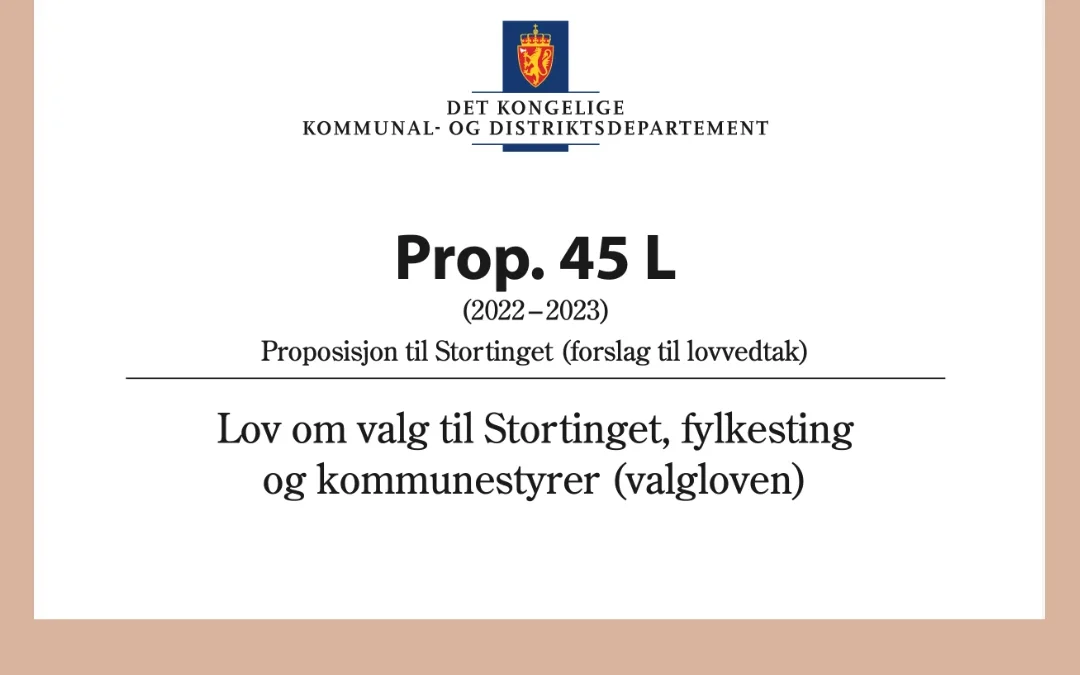 Personvalg til nasjonalforsamlingen i Norge avgjort lenge før valgene avholdes